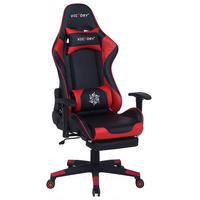 GAMINGSTUHL Kunstleder Schwarz/Rot Victory - Schwarz, Kunststoff/Textil (60/124/60cm) - Beliani