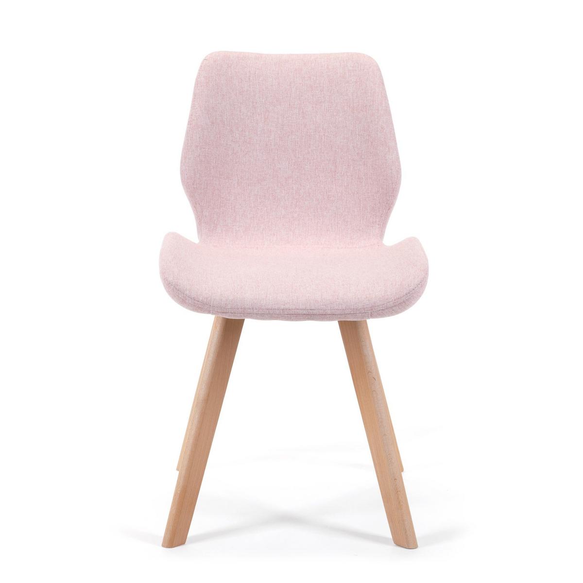 POLSTERSTUHL 4er Set, Holzbeine Rosa 45,5/82,5/59 - Rosa, Textil (45.5/82.5/59cm) - RAUMHIRSCH FURNITURE