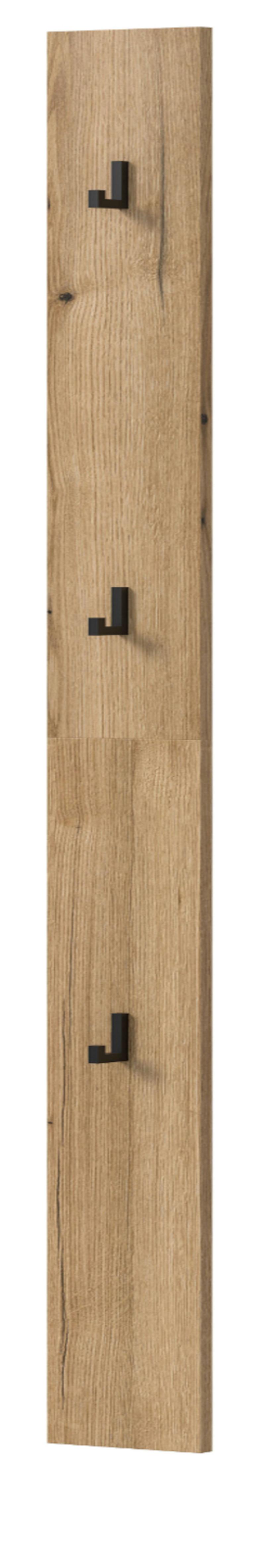 GARDEROBENPANEEL Evoke Eiche, Wandgarderobe 15 x 160 cm - Eichefarben, Holzwerkstoff/Metall (15/160/4cm) - Inn.Furn