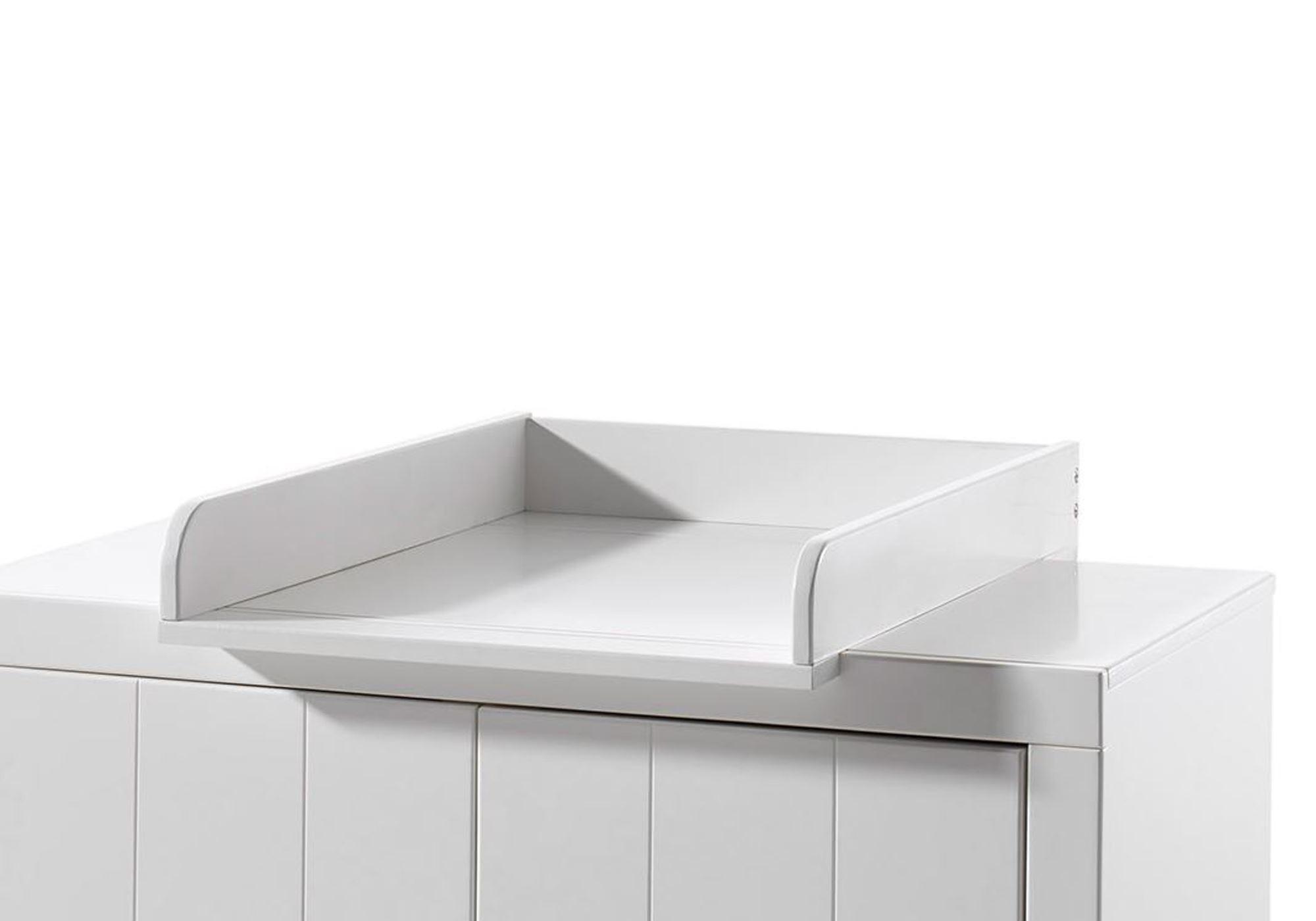 WICKELAUFSATZ Karalynn 76x54x10 aus MDF in Weiß - Weiß, Holzwerkstoff (76/10/54cm) - 58aufmkessel