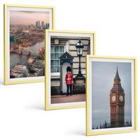BILDER SET 3er Set - 40x60 cm Goldrahmen - London Bridge Guardian Big Ben - Goldfarben, Kunststoff (40/60cm) - TULUP