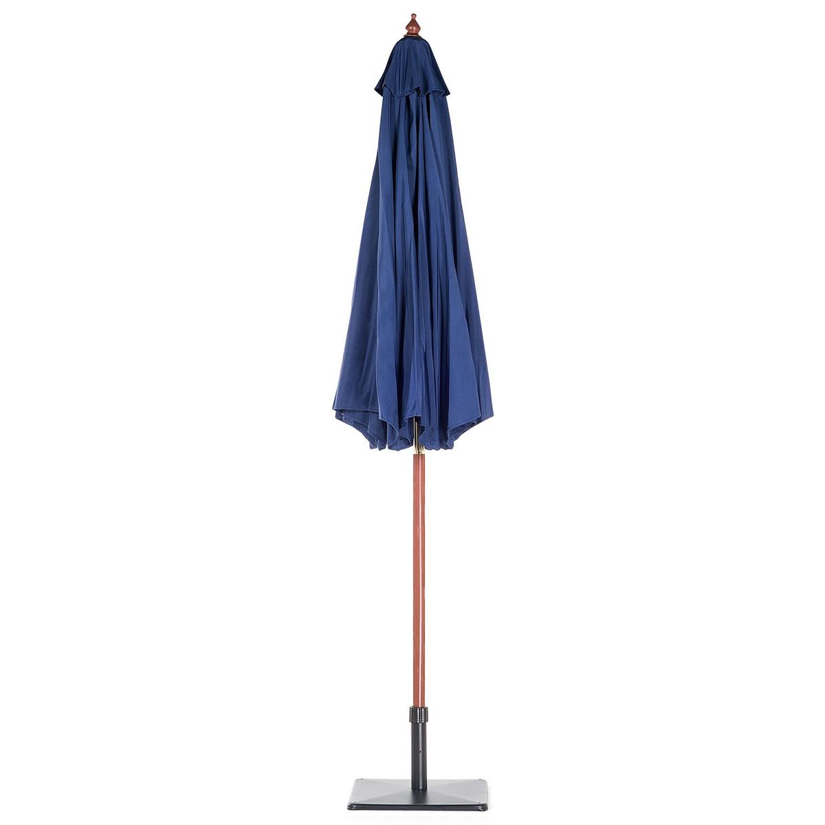 SONNENSCHIRM 270 cm marineblau Toscana - Blau/Dunkelbraun, Textil (270/270cm) - Beliani