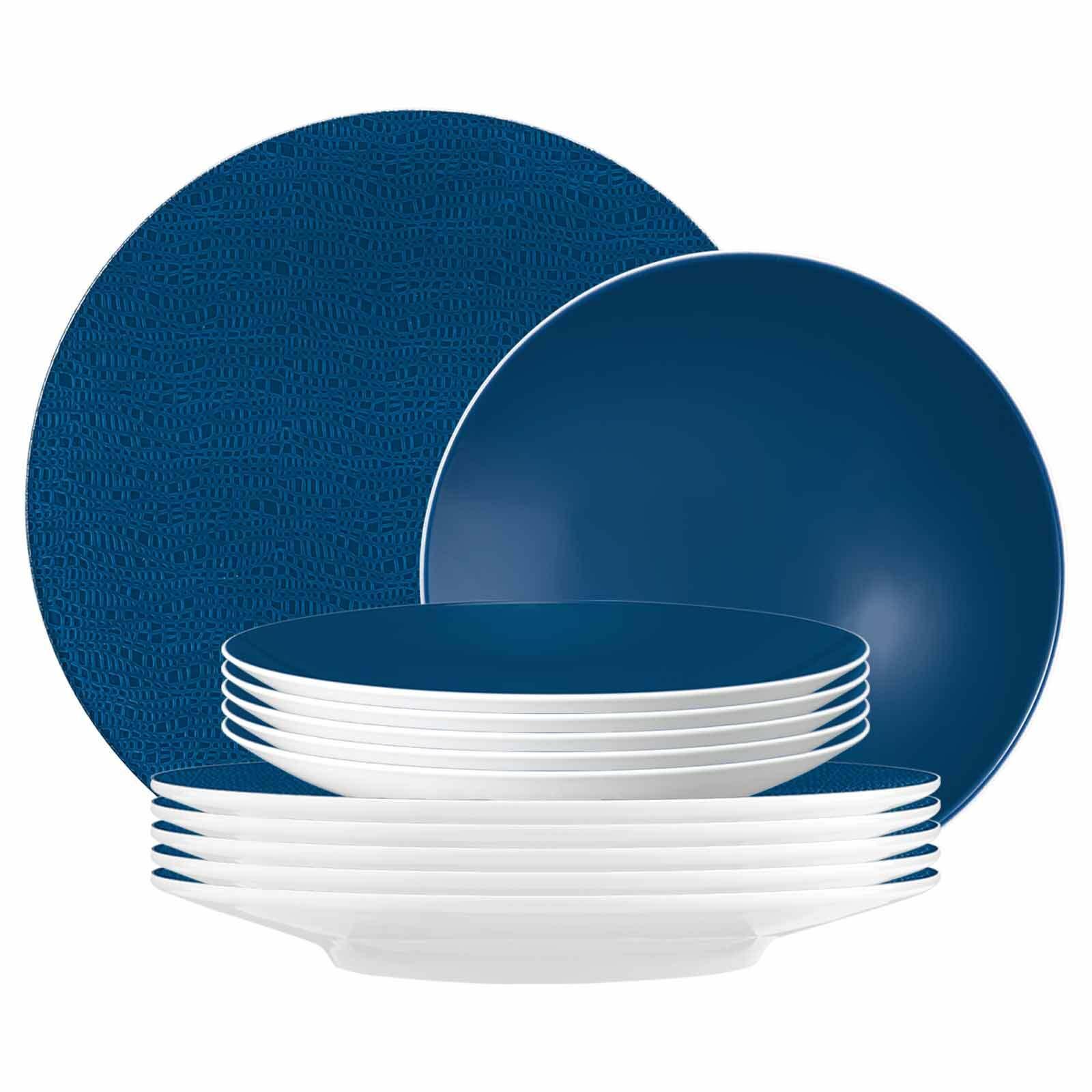 TAFELSERVICE Life Fashion Classic Blue 12-tlg. - Blau, Keramik (2/2/2cm) - Seltmann Weiden