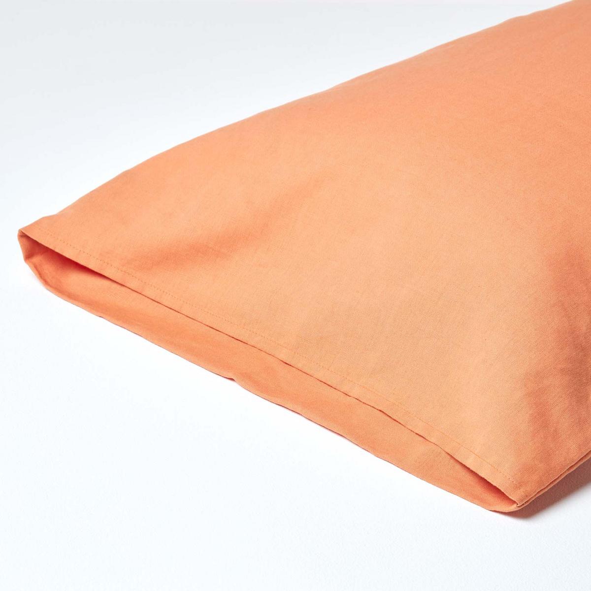 KISSENBEZUG Leinen - Orange, Textil (48/74cm) - Homescapes