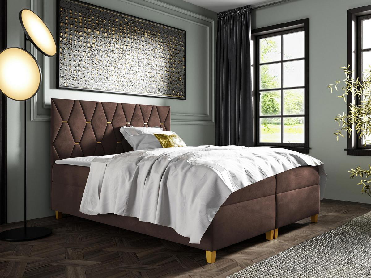 BOXBETT Inez - H3 - Braun, Holz (160/200cm) - MIRJAN24