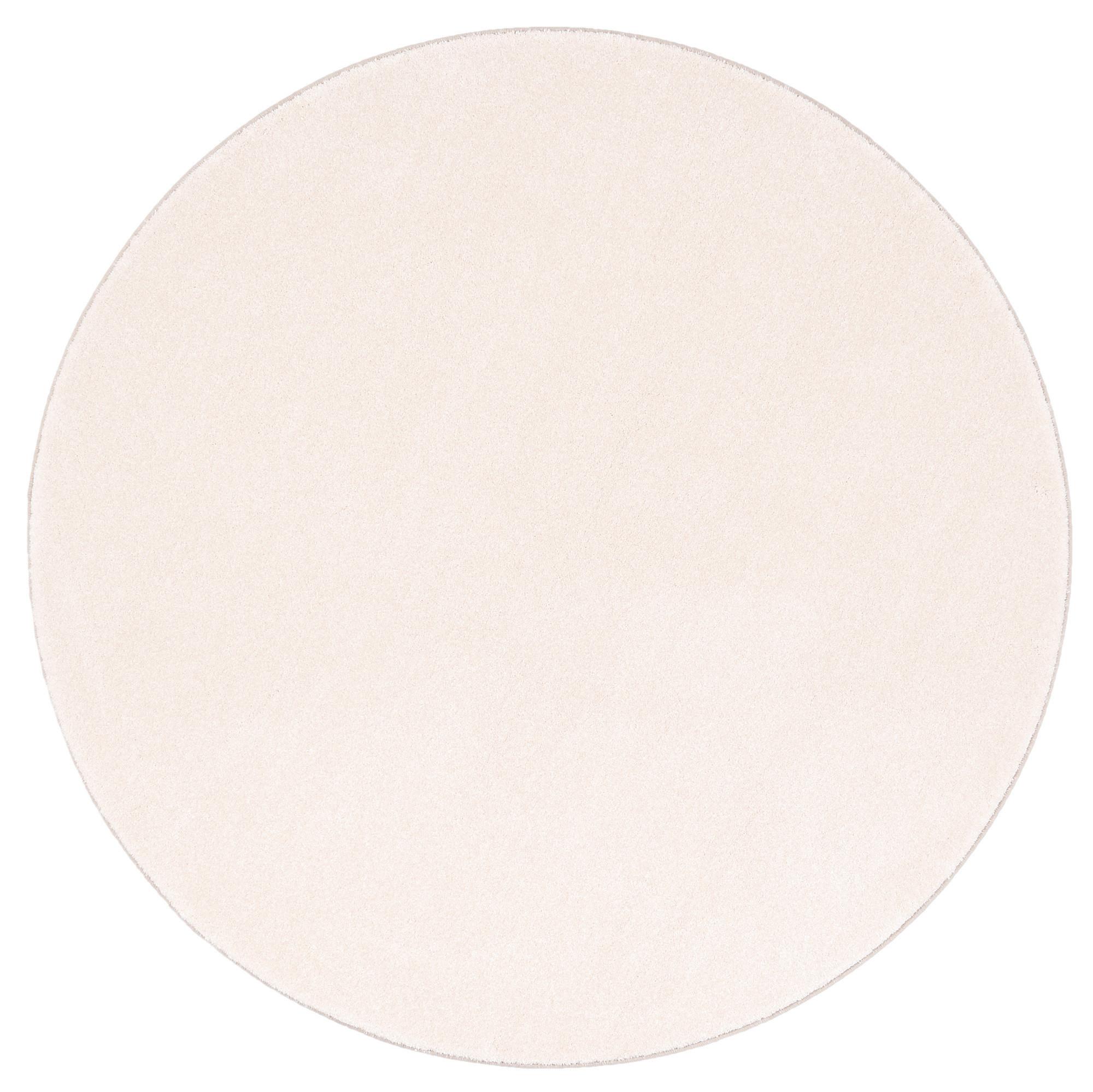 HOCHFLOR LUXUS VELOURS TEPPICH TOUCH RUND - Beige, Textil (100/100cm) - Snapstyle