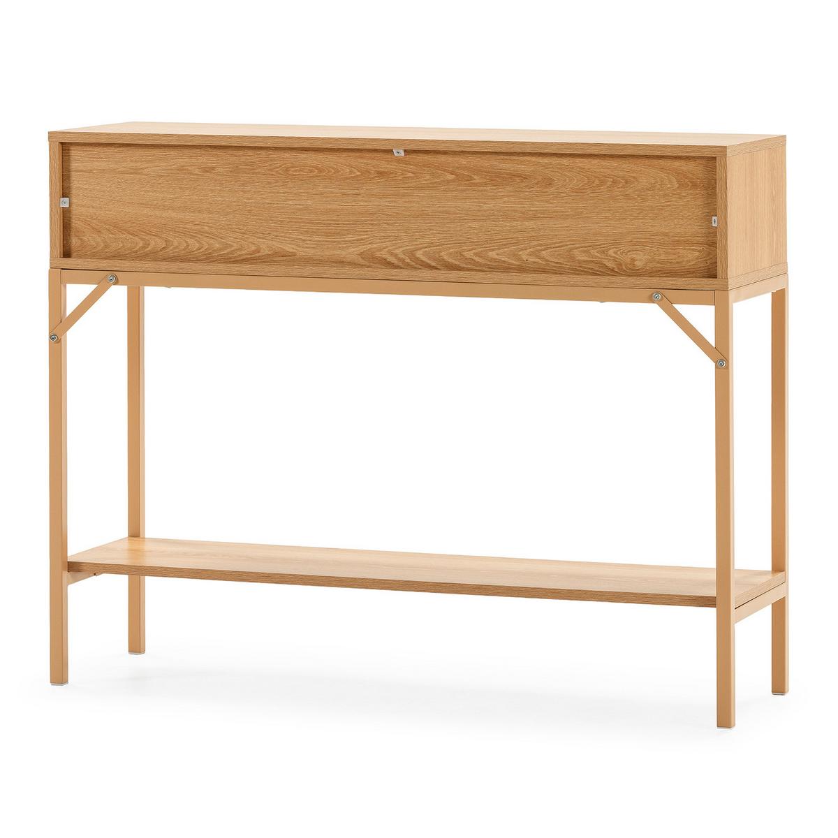 KONSOLENTISCH Lluvia 2 schubladen Eiche-Optik - Honigeiche, Holzwerkstoff (30/100/80cm) - VS Venta-stock