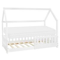 KINDERBETT mit Dach und Matratze 80x160 cm Weiß - Weiß, Holz (80/160cm) - ML-DESIGN