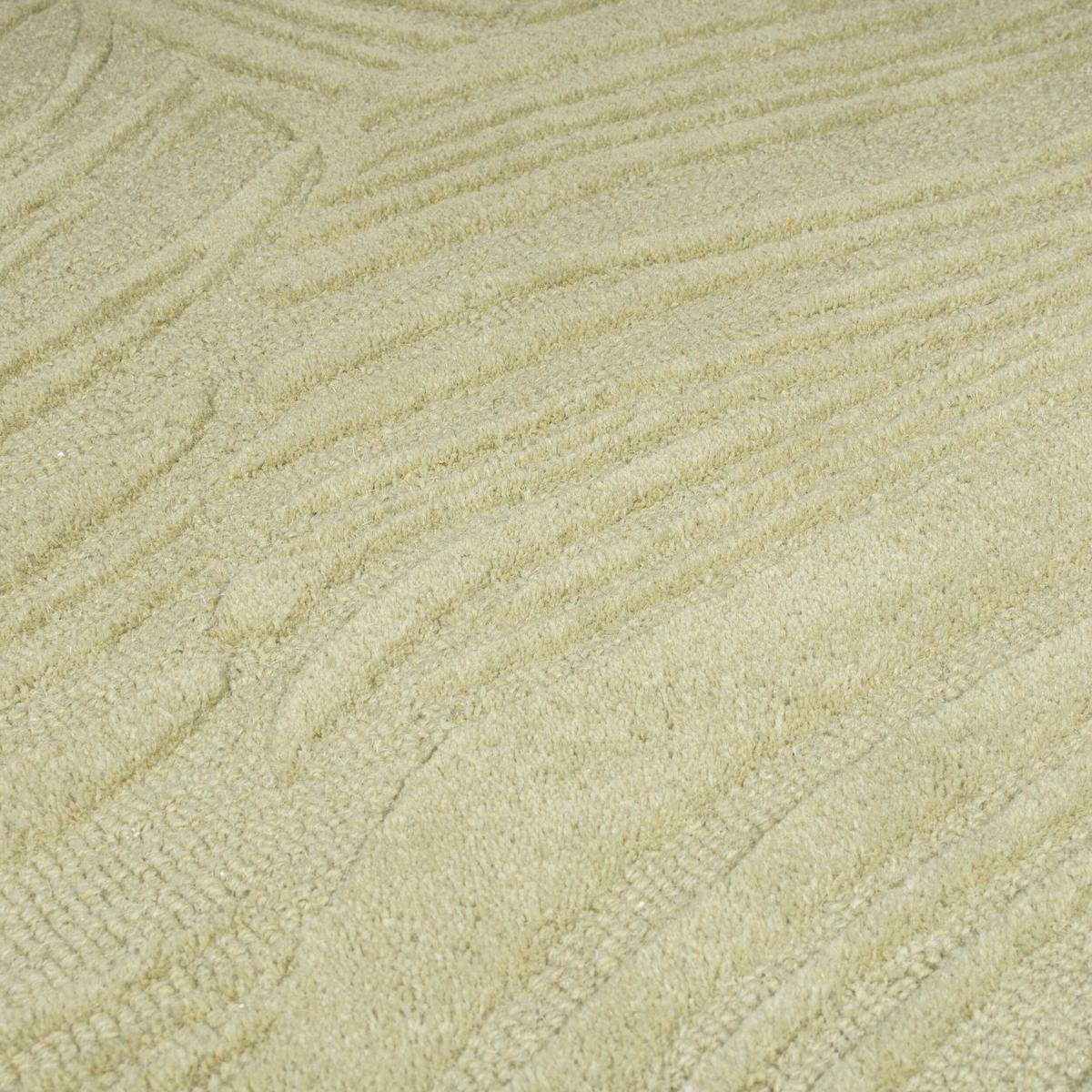 WOLLTEPPICH LEVEN, floral, Grün-Beige, 200 x 290 cm - Grün, Textil (200/290cm) - KADIMA DESIGN