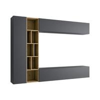 WOHNWAND Kodita - Grau, Holzwerkstoff (224/160/33cm) - MIRJAN24