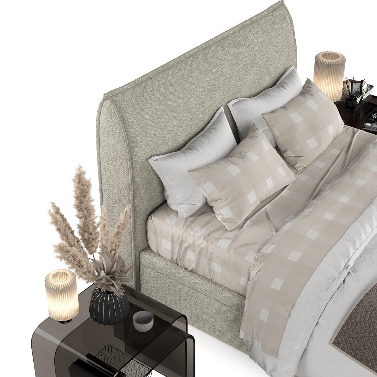 POLSTERBETT Tuvalu mit Stauraum 120/200 cm Beige im Alta Stoff - Beige/Schwarz, Holz/Holzwerkstoff (120/200cm) - AltaBeds