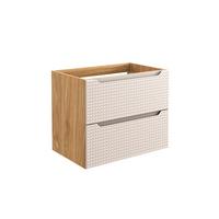 WASCHTISCHUNTERSCHRANK 70cm Mallory Beige und Holz - Braun, Holzwerkstoff (70/57/46cm) - Petits-meubles