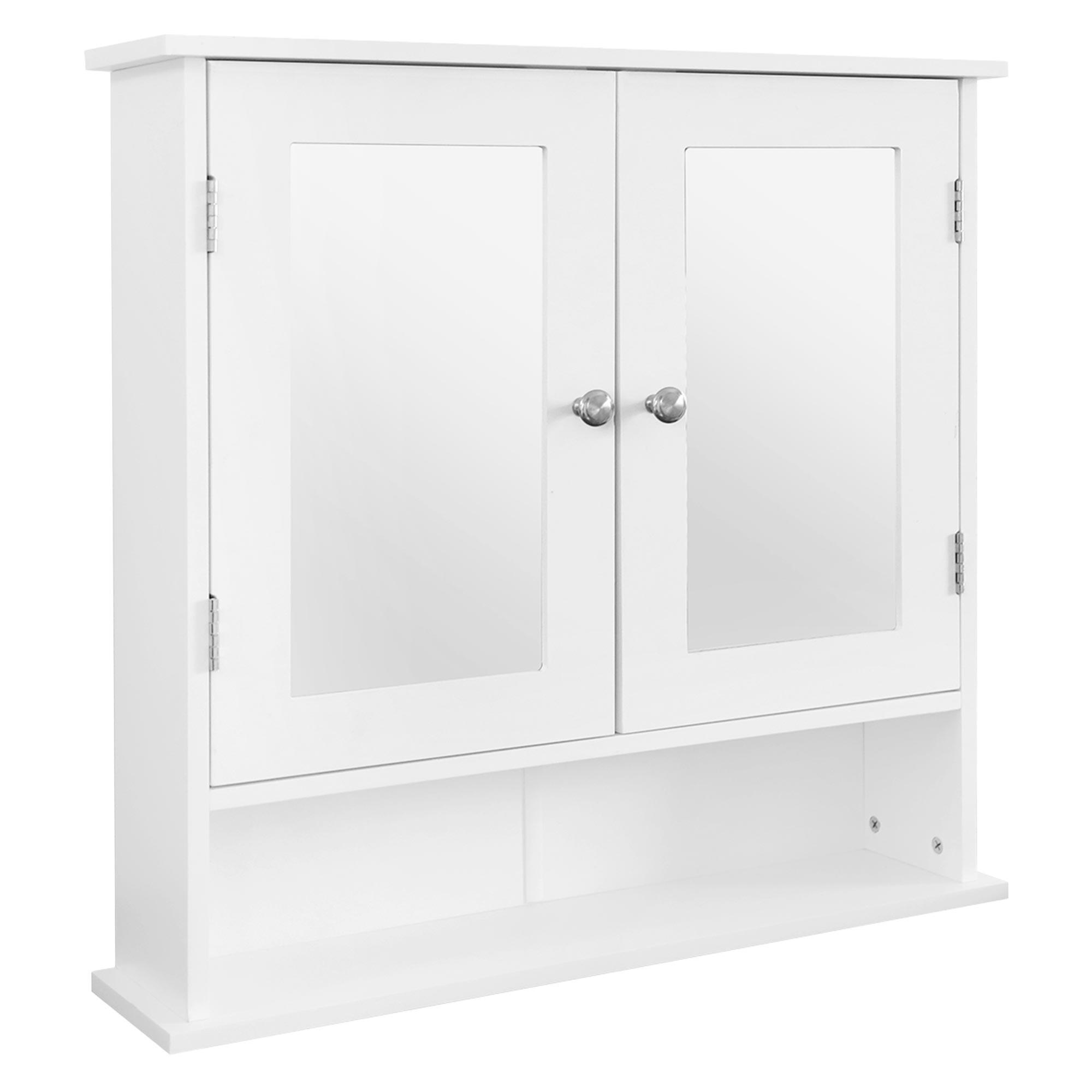 SPIEGELSCHRANK - Weiß, Holzwerkstoff (58/56/13cm) - ML-DESIGN