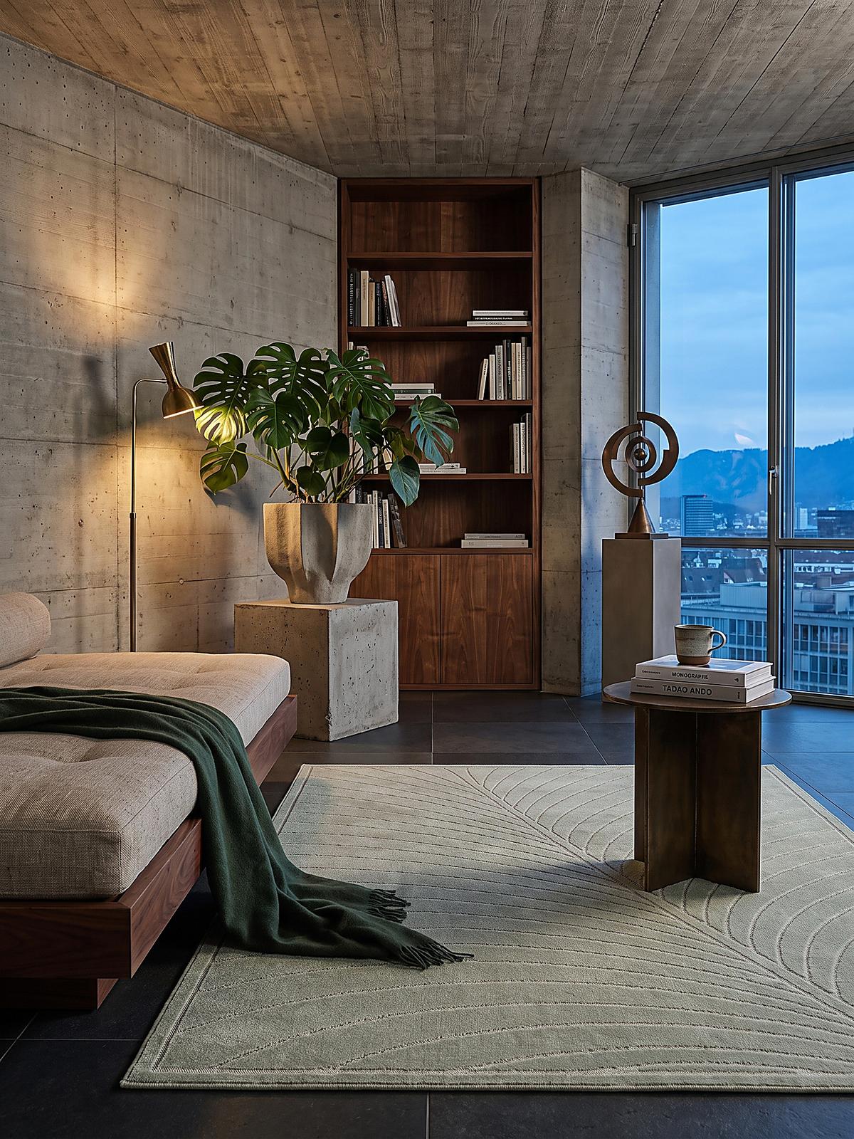 TEPPICH Outdoor, Fußbodenheizung-geeignet, mit Blattmotiv, aus Polypropylen, ENGADIN in Salbeigrün, 160 x 230 cm - Grün, Textil (160/230cm) - KADIMA DESIGN