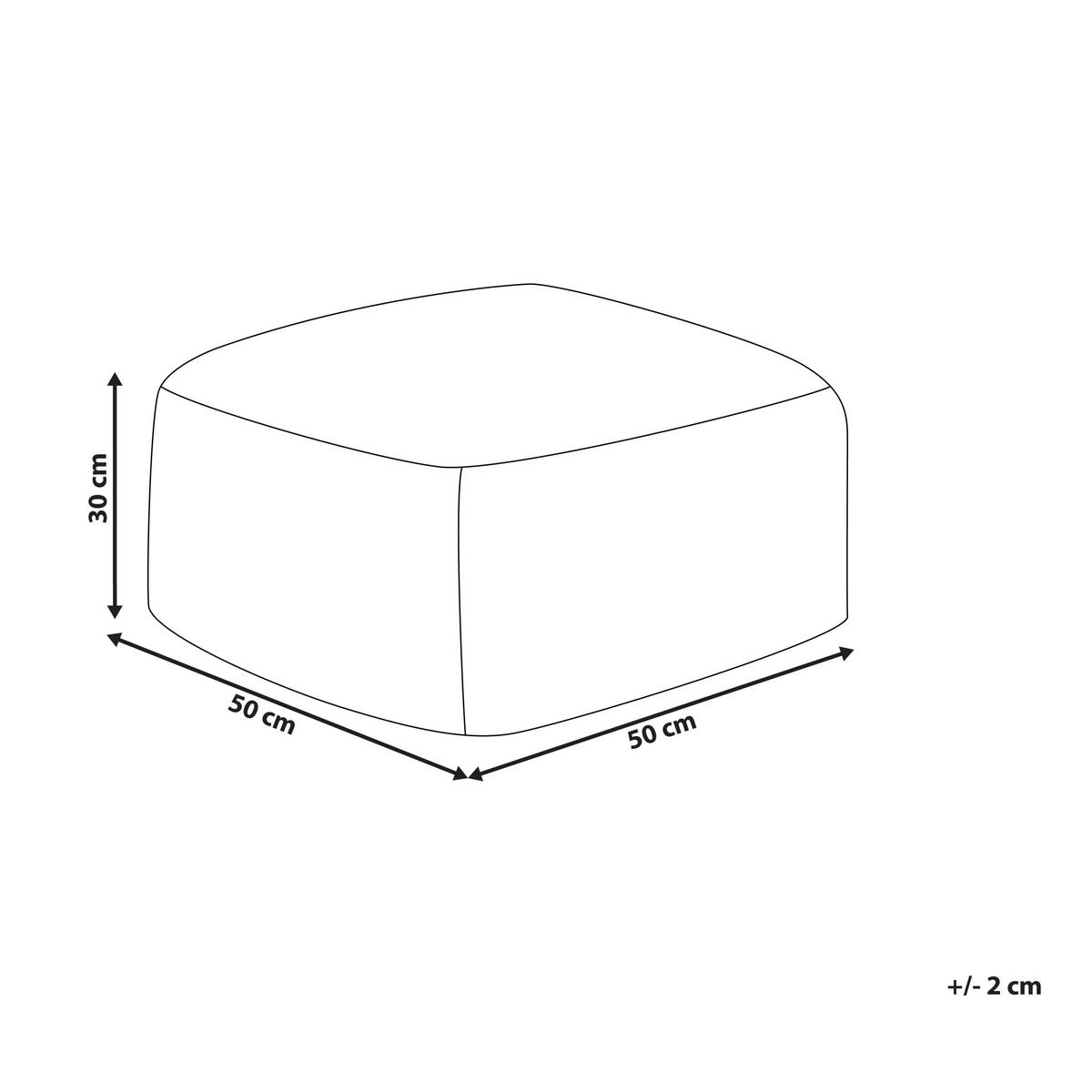POUF Grau Tukki - Grau, Kunststoff (50/30/50cm) - Beliani