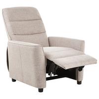 FERNSEHSESSEL mit Fußstütze Stoff Beige Sande - Taupe, Textil (76/102/83cm) - Beliani