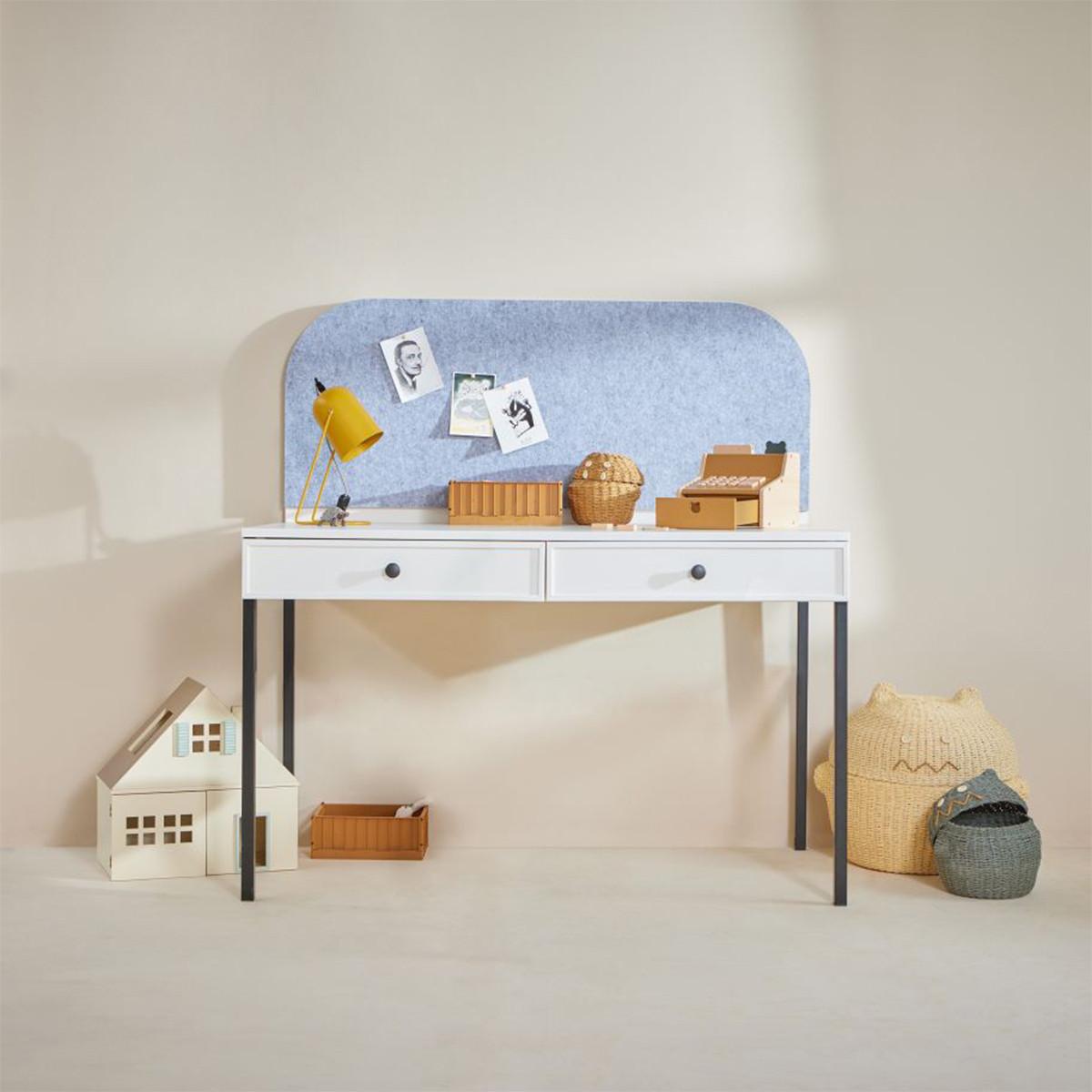 SCHREIBTISCH Lumi Weiß und Schwarz - Weiß, Holzwerkstoff (64/120/126.5cm) - Petits-meubles