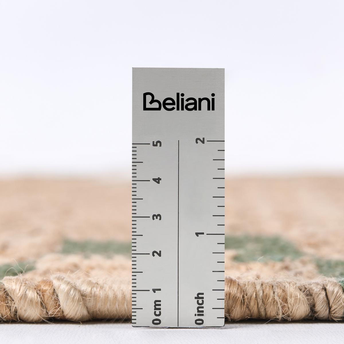 TEPPICH Beige/Grün 160/230 cm Jute Beed - Beige, Textil (160/230cm) - Beliani