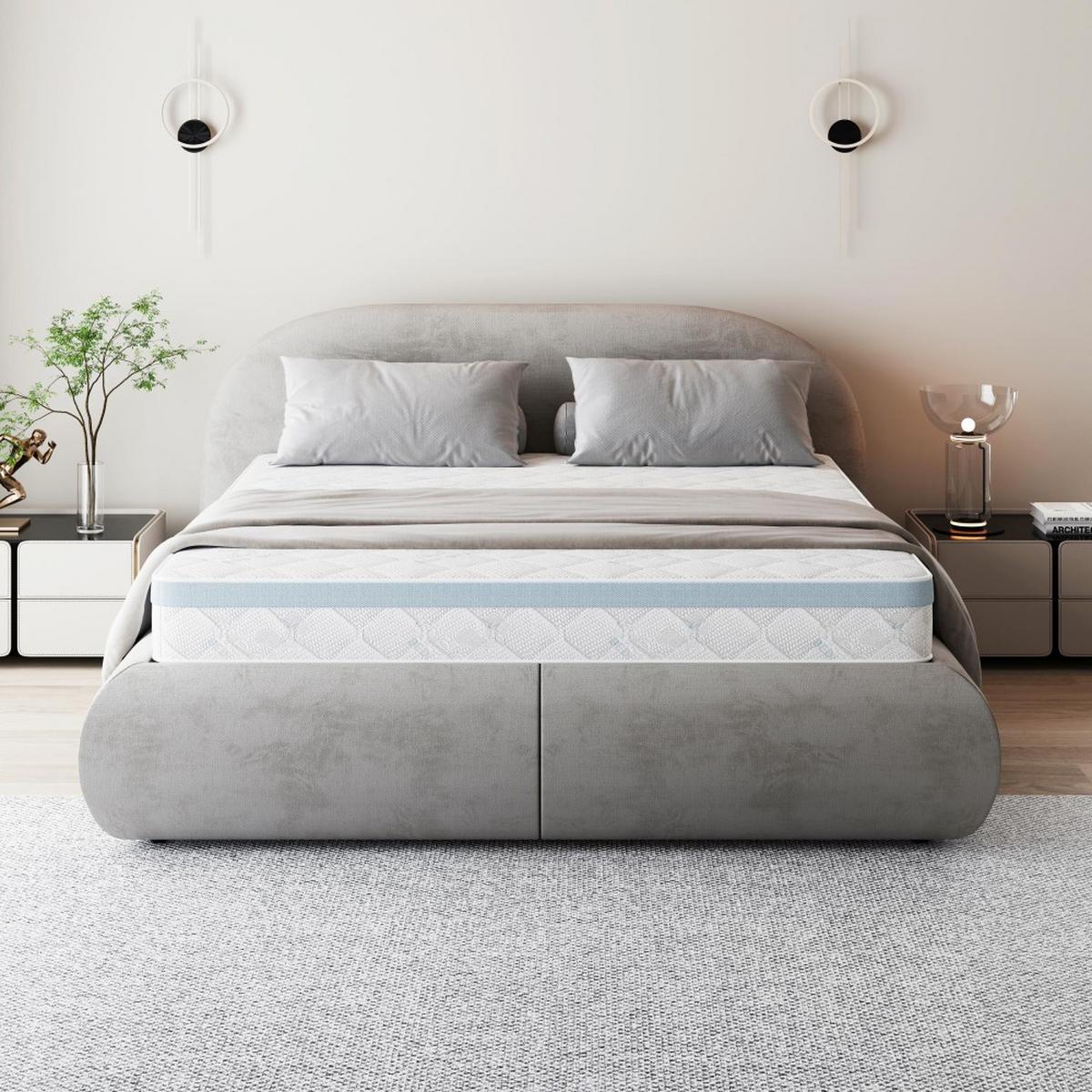 WENDEMATRATZE Mediro Care 21 cm,7-Zone, mit Visco-Schaum, H2/H3, 90x200 - Weiß, Textil (90/200cm) - Beautysofa