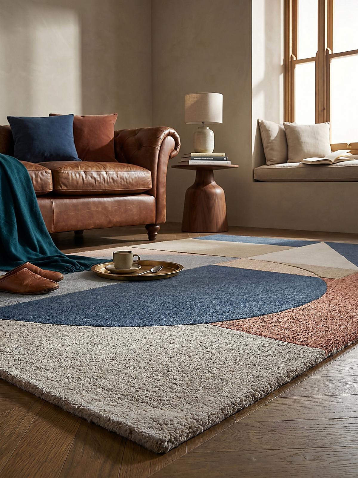 WOLLTEPPICH DEBEN, geometrisch, Pastell-Bunt, 120 x 170 cm - Multicolor, Textil (170/120cm) - KADIMA DESIGN