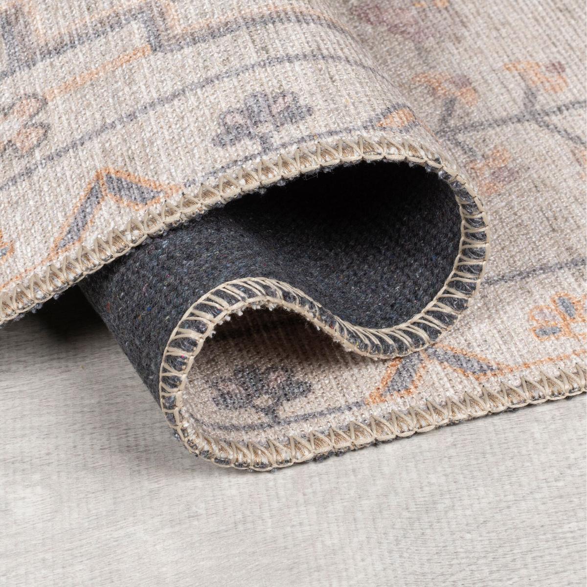TEPPICH Waschbar HURST, orientalisch mit Medaillon, Beige, 190 x 290 cm - Beige, Textil (290/190cm) - KADIMA DESIGN