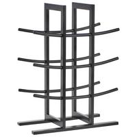 WEINREGAL Metall Schwarz Monaghan - Schwarz, Metall (30/40/15cm) - Beliani