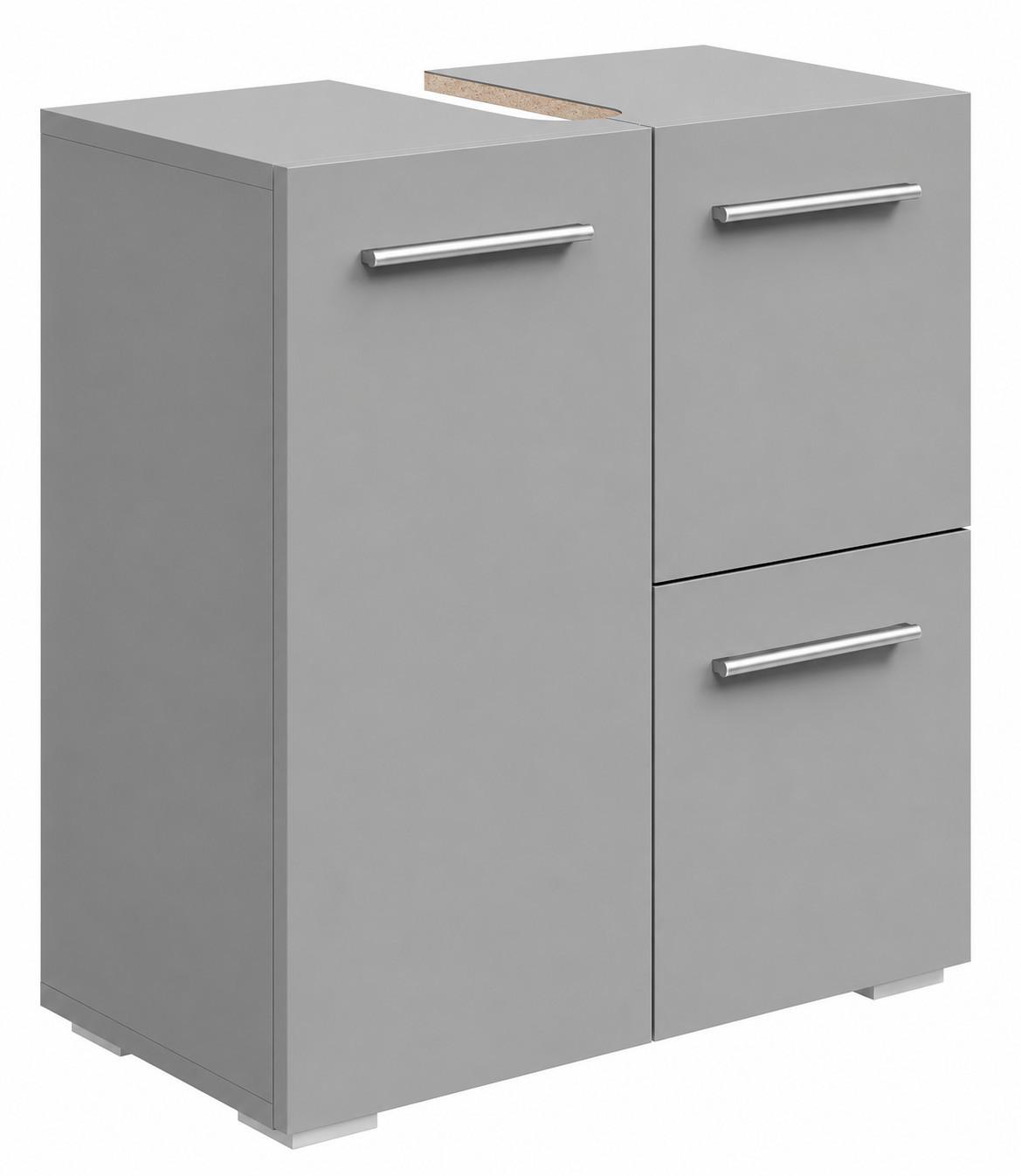 WASCHBECKENUNTERSCHRANK Mars Grau Matt - 60 x 30 x 60 cm - Hellgrau, Holz (60/60/30cm) - Badplaats