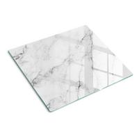 GLASPLATTE 60x52 cm Marmor - Weiß, Glas (60/0.4/52cm) - TULUP