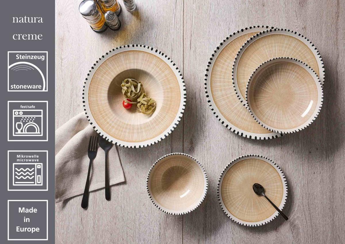 FRÜHSTÜCKS-SET Natura Creme 18-tlg. - Creme, Keramik (2/2/2cm) - Ritzenhoff Breker