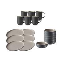 FRÜHSTÜCKSSERVICE Jasper grau 18er Set - Grau, Keramik (2/2/2cm) - Ritzenhoff Breker