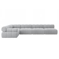 ECKSOFA modulares Sofa Mende-L3 - 380x190x70 cm Grau Cord - Grau, Holzwerkstoff/Textil (380/190cm) - ALTDECOR