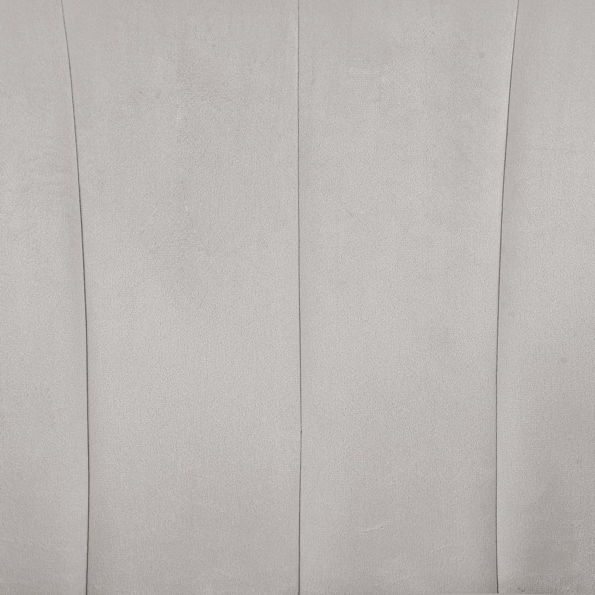 SESSEL Samtstoff Grau Laconia - Grau, Textil/Metall (85/72/62cm) - Beliani