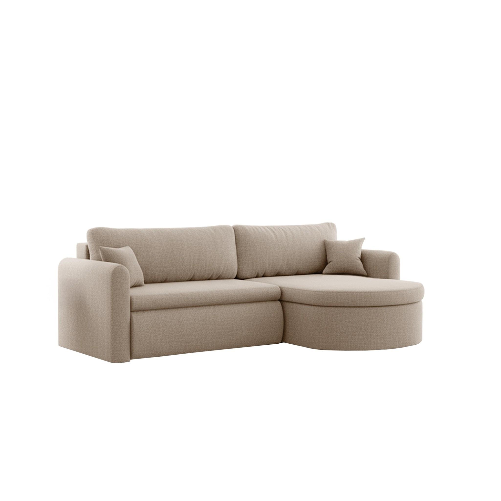 ECKSOFA Feliz In Faro - Hellbraun, Holzwerkstoff/Textil (250/160cm) - Fun Möbel