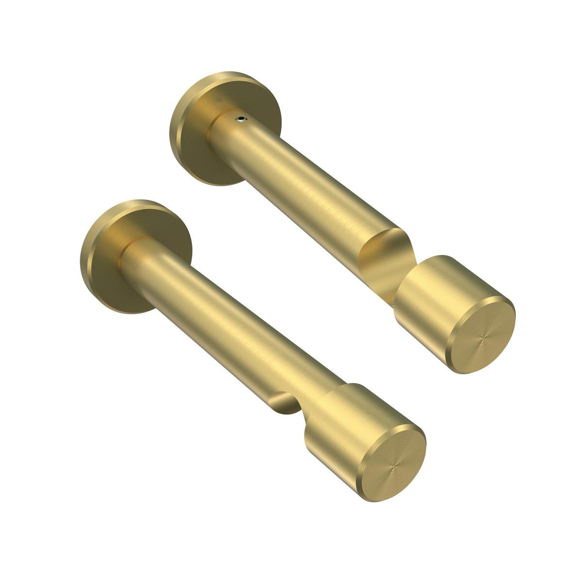 GARDINENSTANGE INNENLAUF Prestige Luino 300 cm (geteilt in 3 x 100 cm), 1-läufig, 20 mm Ø Messing-Optik - Messingfarben, Metall (300cm) - INTERDECO