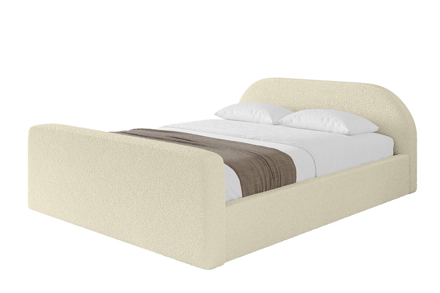 POLSTERBETT mit Bettkasten, Fußteil und Lattenrost, Boxbett mit Matratze H3/H4 - TIVON-Z-V1 180x200 Beige - Taupe, Holzwerkstoff/Textil (180/200cm) - ALTDECOR