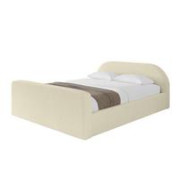 POLSTERBETT mit Bettkasten, Fußteil und Lattenrost, Boxbett mit Matratze H3/H4 - TIVON-Z-V1 180x200 Beige - Taupe, Holzwerkstoff/Textil (180/200cm) - ALTDECOR