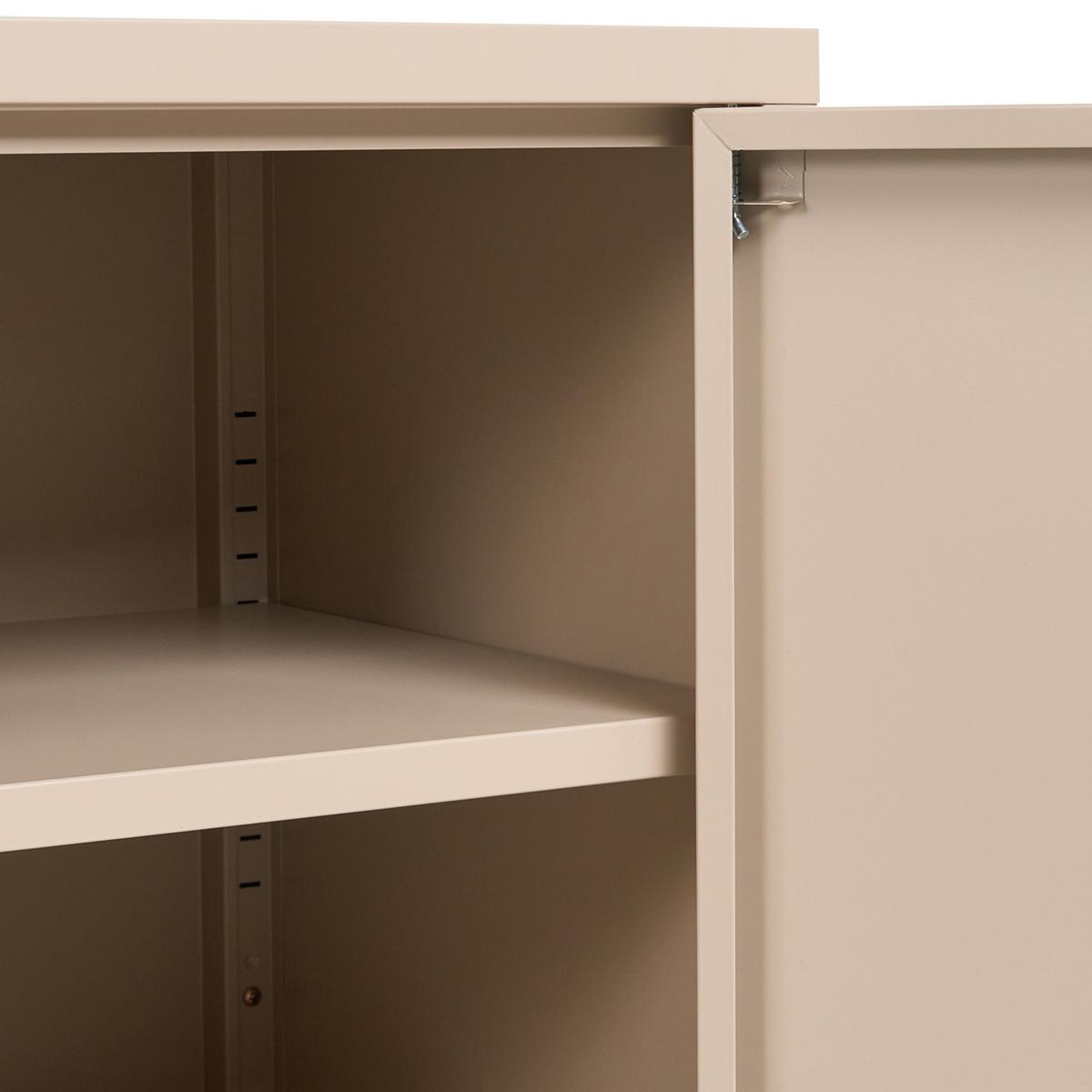 BÜROSCHRANK Metall Beige Uria - Beige, Metall (100/65/40cm) - Beliani