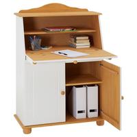 SEKRETÄR DAVID weiß/braun - Weiß/Braun, Holz (38/82/117cm) - IDIMEX