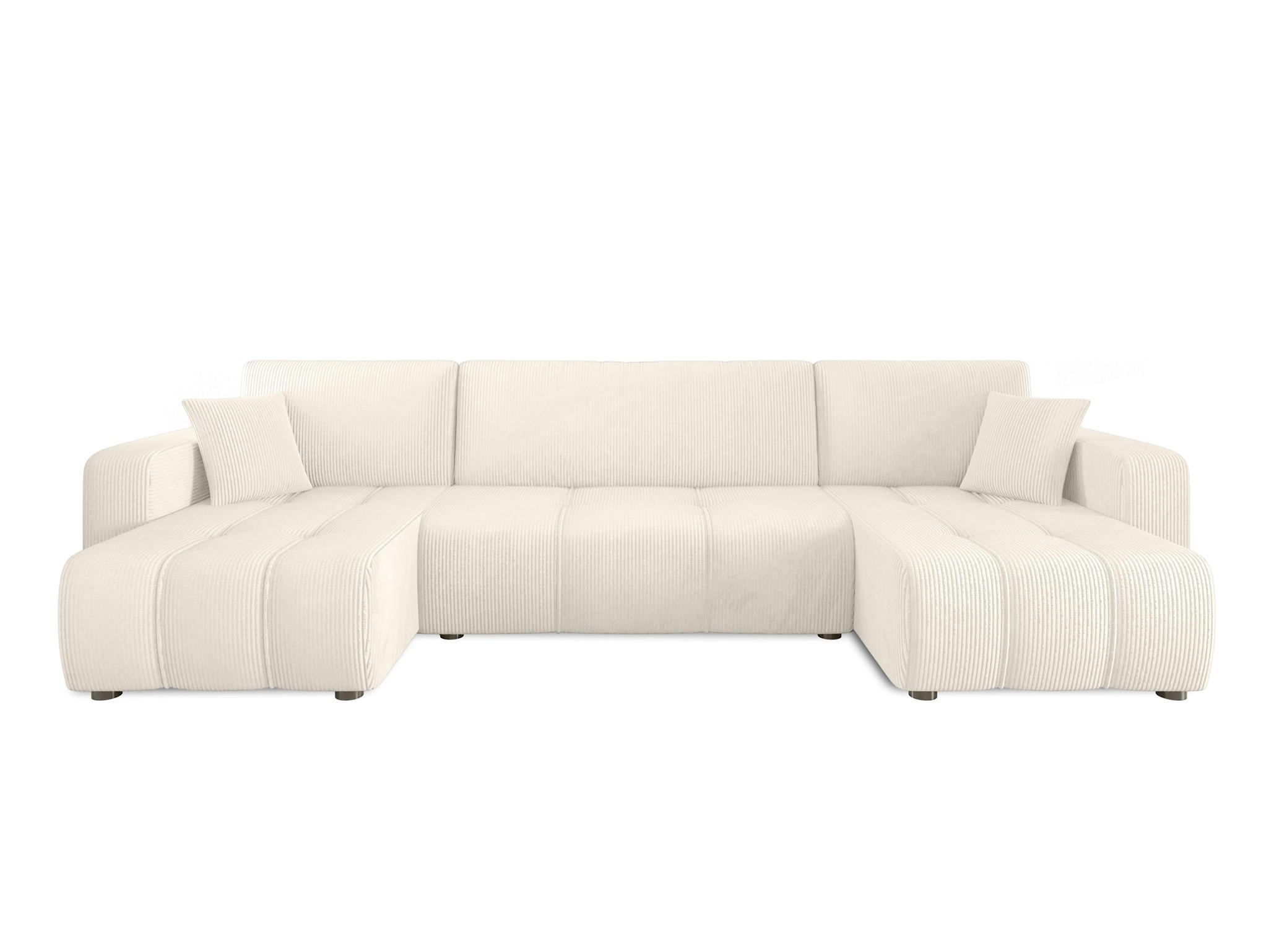 WOHNLANDSCHAFT Dagny - Creme, Holzwerkstoff/Textil (317/85/146cm) - Fun Möbel
