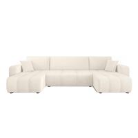 WOHNLANDSCHAFT Dagny - Creme, Holzwerkstoff/Textil (317/85/146cm) - Fun Möbel