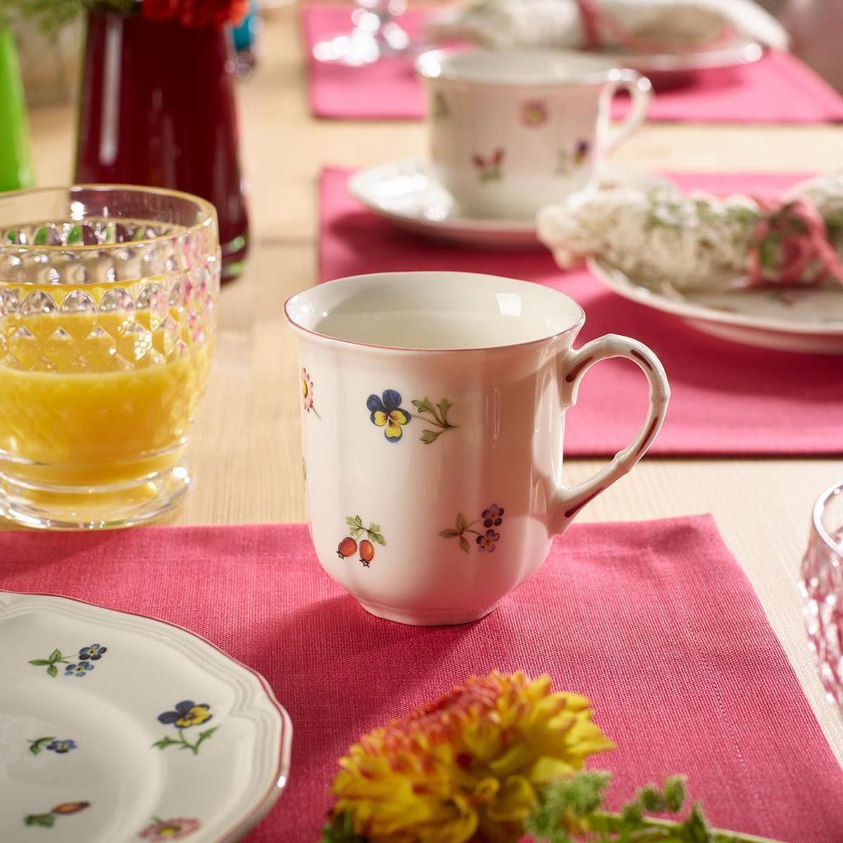 HENKELBECHER Petite Fleur weiß 300 ml 6er Set - Weiß, Keramik (0.3L) - Villeroy & Boch