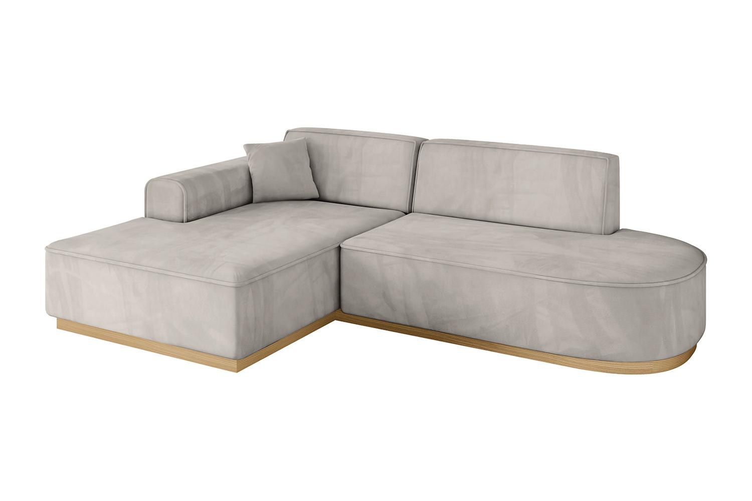 ECKSOFA Ottomane Links IREA-L1-v2 - 234x171x83 cm Hellbraun - Hellbraun, Holzwerkstoff/Textil (234/171cm) - ALTDECOR
