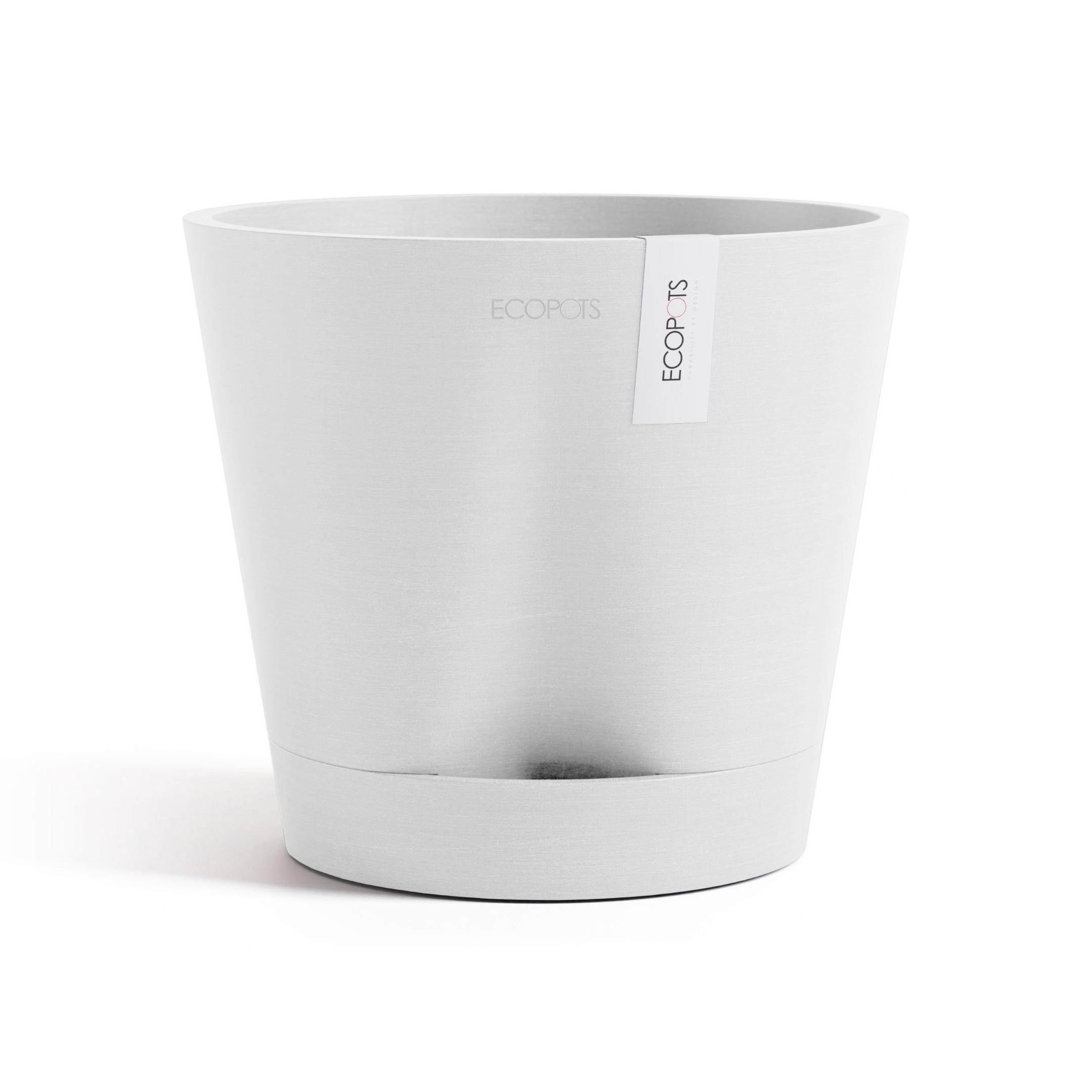BLUMENTOPF Venice 20,1/17,7 cm Weiß - Weiß, Kunststoff (20.1/17.7cm) - Ecopots