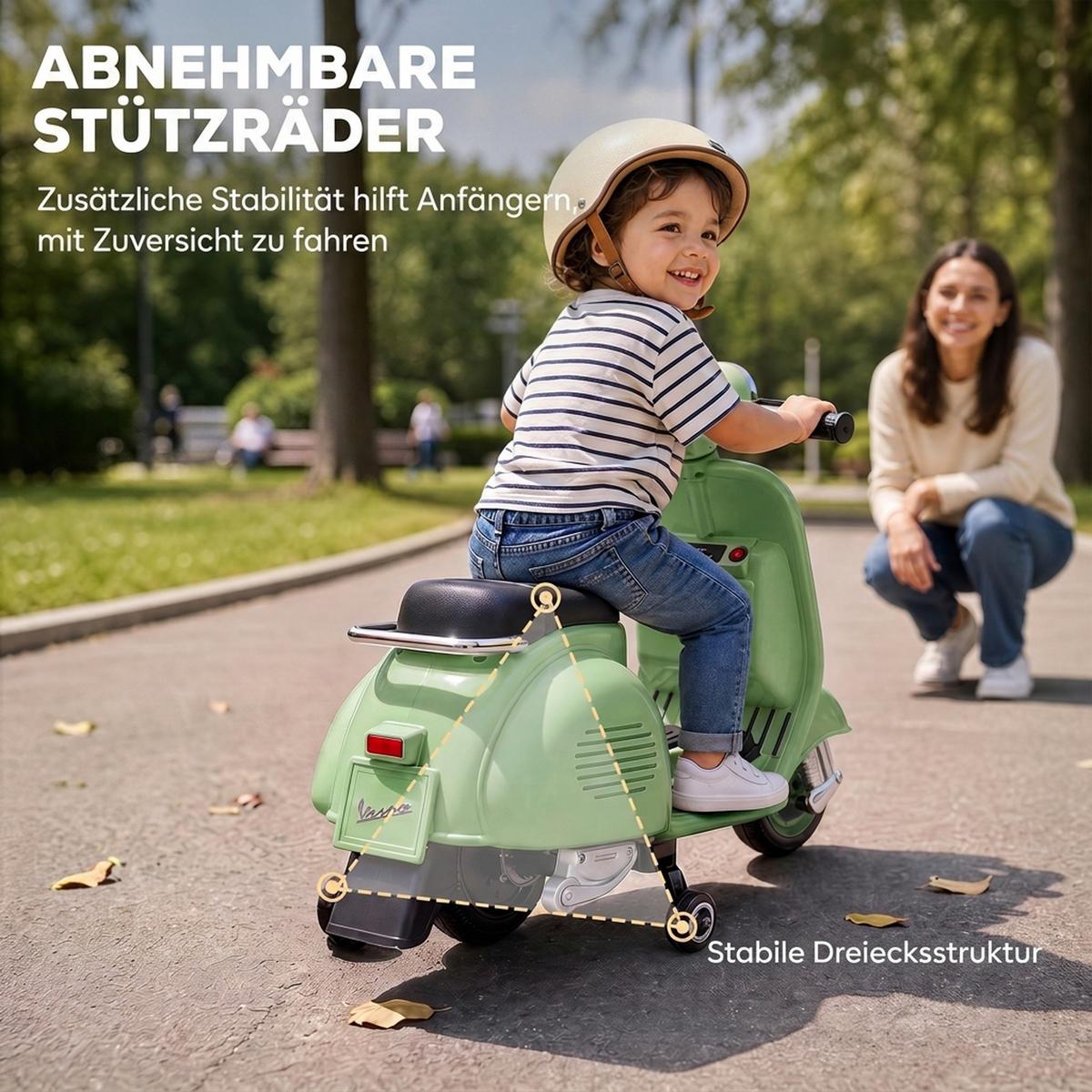 KINDERMOTORRAD Kunststoff Stahl Grün - Grün, Kunststoff (81/37/63cm) - AIYAPLAY