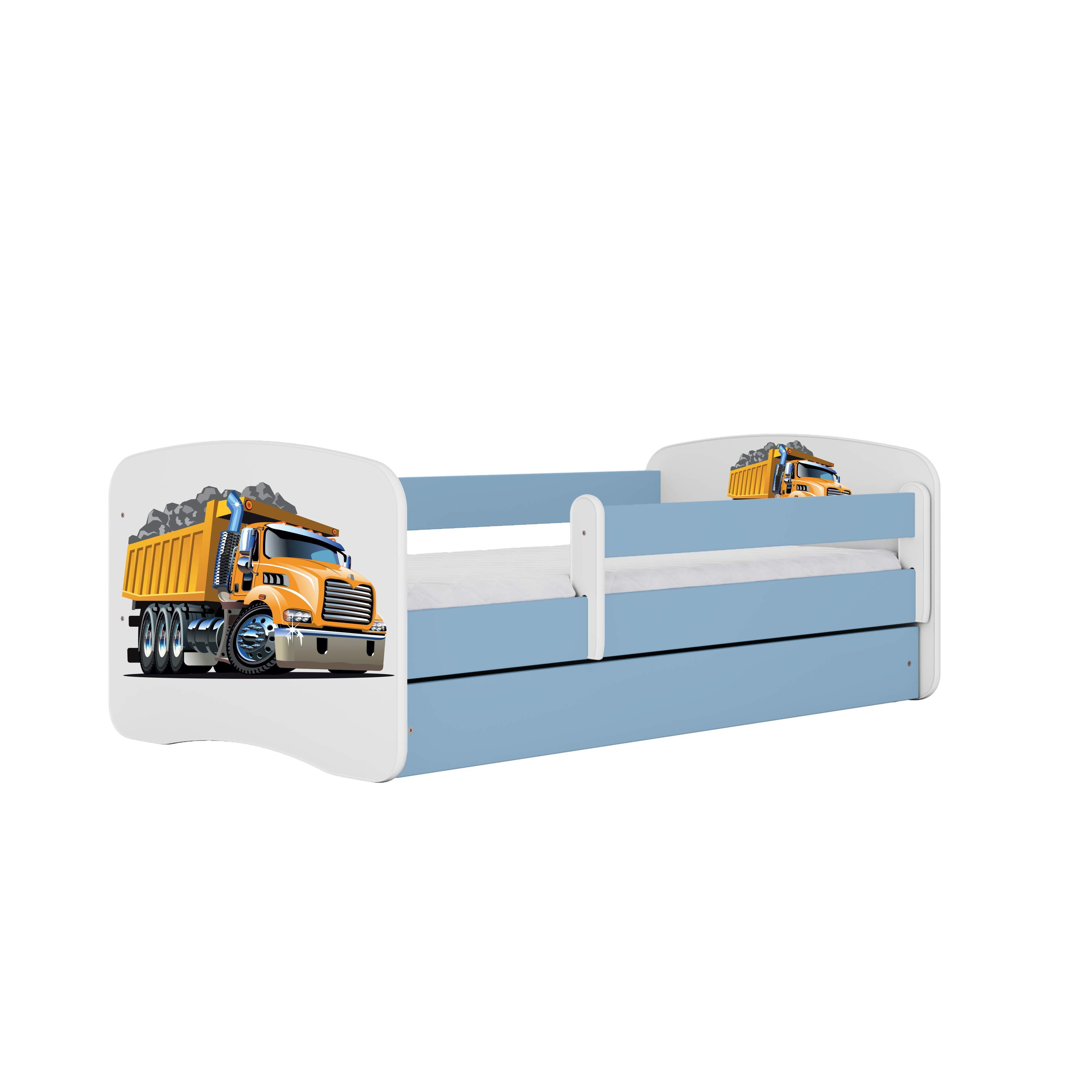 KINDERBETT Lastwagen mit Schublade 180/80 90/61/184 - Blau, Holzwerkstoff (80/180cm) - RAUMHIRSCH FURNITURE
