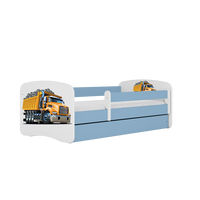 KINDERBETT Lastwagen mit Schublade 180/80 90/61/184 - Blau, Holzwerkstoff (80/180cm) - RAUMHIRSCH FURNITURE
