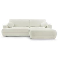 ECKSOFA Fuerro Weiß Strukturstoff - Schwarz/Weiß, Kunststoff/Textil (168/260cm) - Selsey