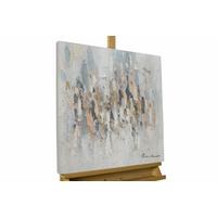 ACRYLBILD HANDGEMALT 60/60 cm - Beige/Grau, Holz/Textil (60/60cm) - KUNSTLOFT