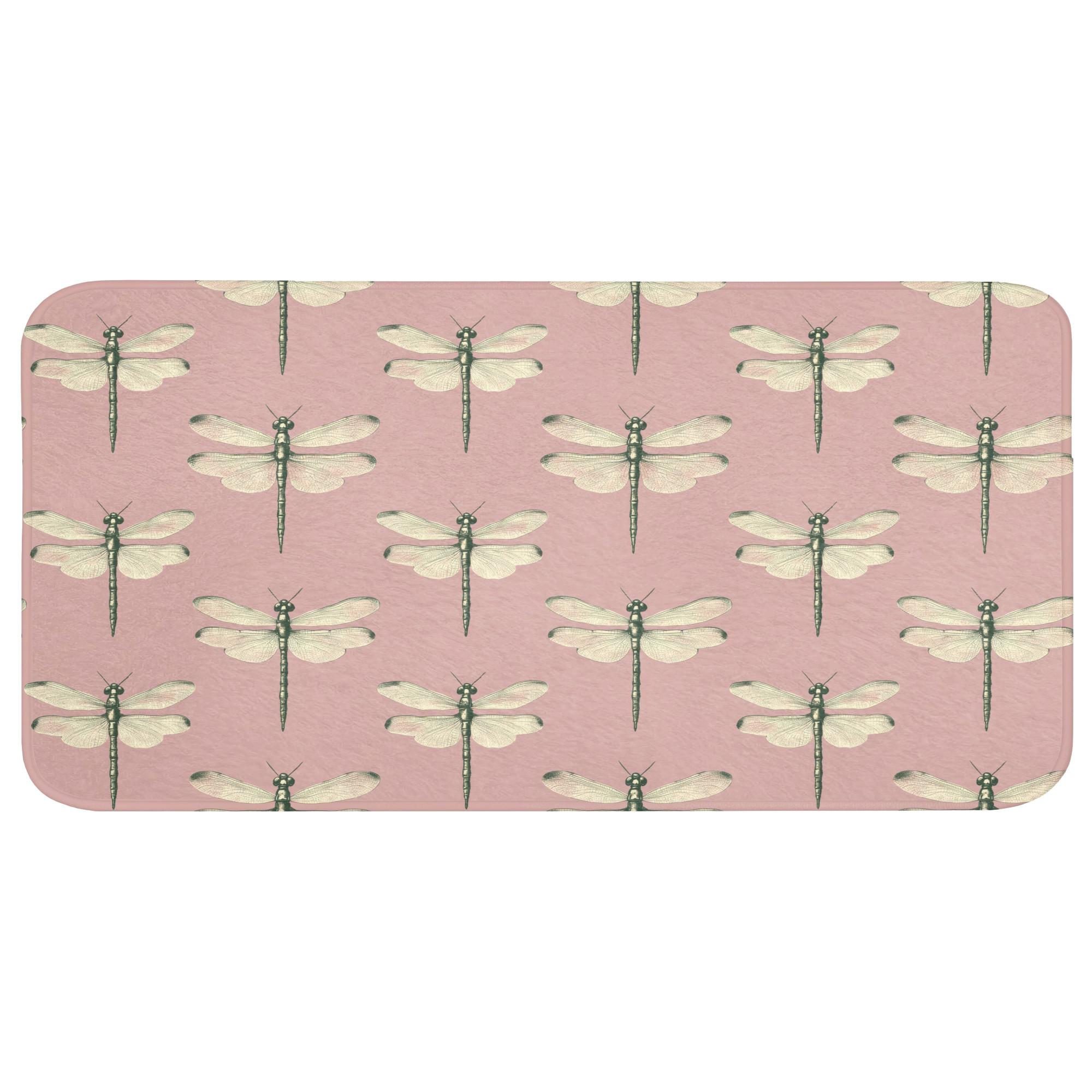BADEMATTE Lillibells - Muster - Rosa Badezimmerteppich 120x60 cm - Rosa, Textil (120/60cm) - OnlyWow