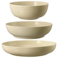 FOODBOWL Beat Color Glaze Sandbeige 20/25/28 cm 3-tlg. - Beige, Keramik (1cm) - Seltmann Weiden